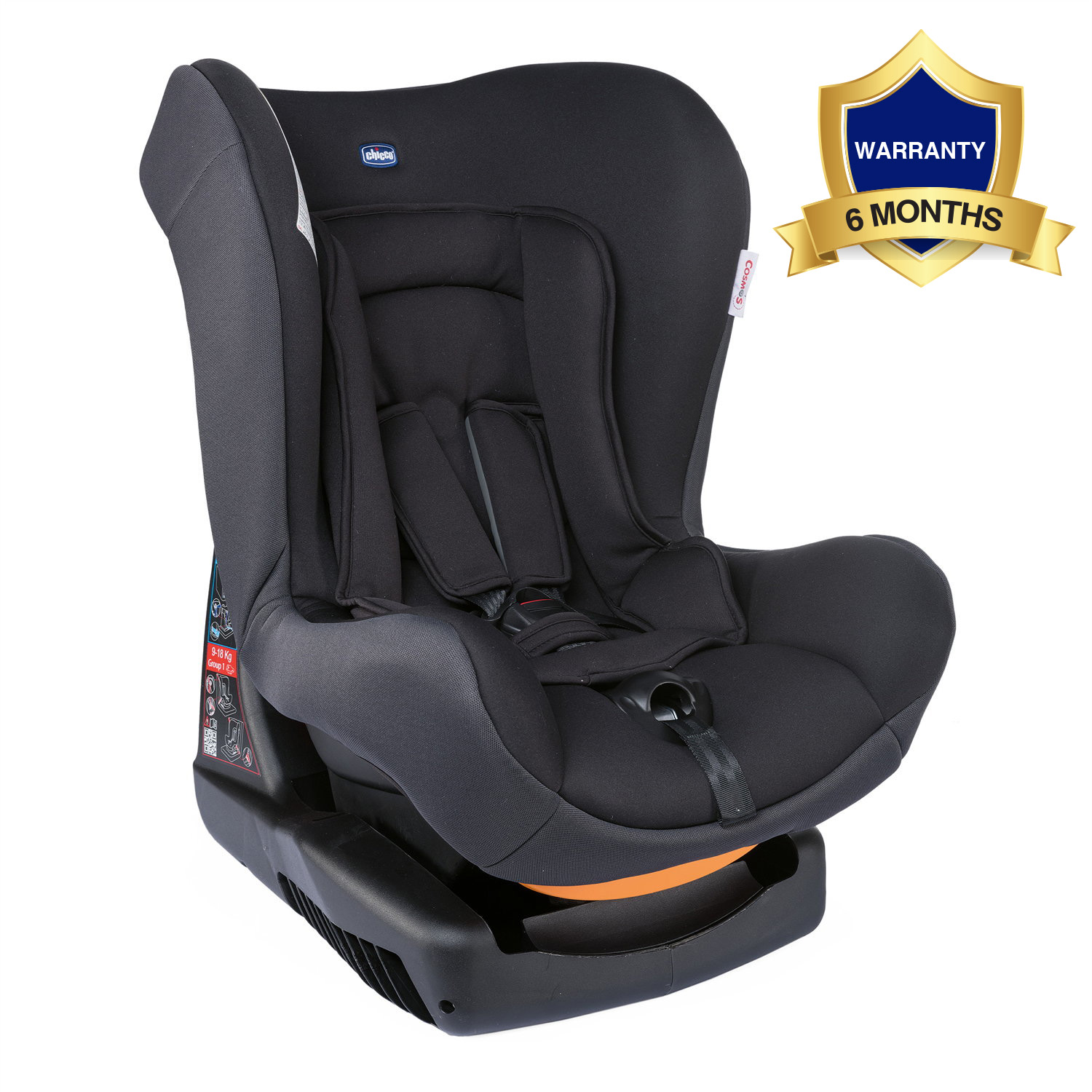 Cosmos Baby Car Seat (0m+ To 18kg) (Jet Black)-Jet Black